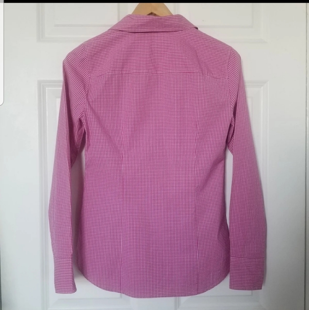 J. Crew Checkered Stretch Perfect Button Down Siz… - image 4